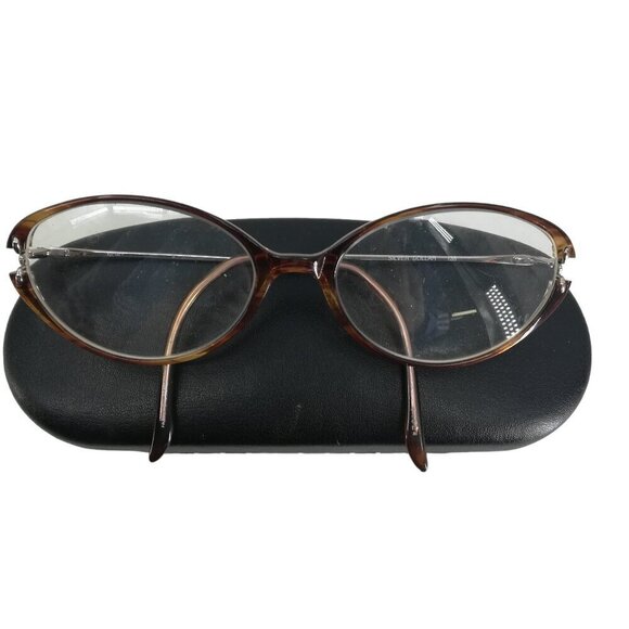 Silver Dollar Nora Eyeglasses Glasses Tortoise Brown Plastic Frames Vintage 135 - Picture 5 of 6
